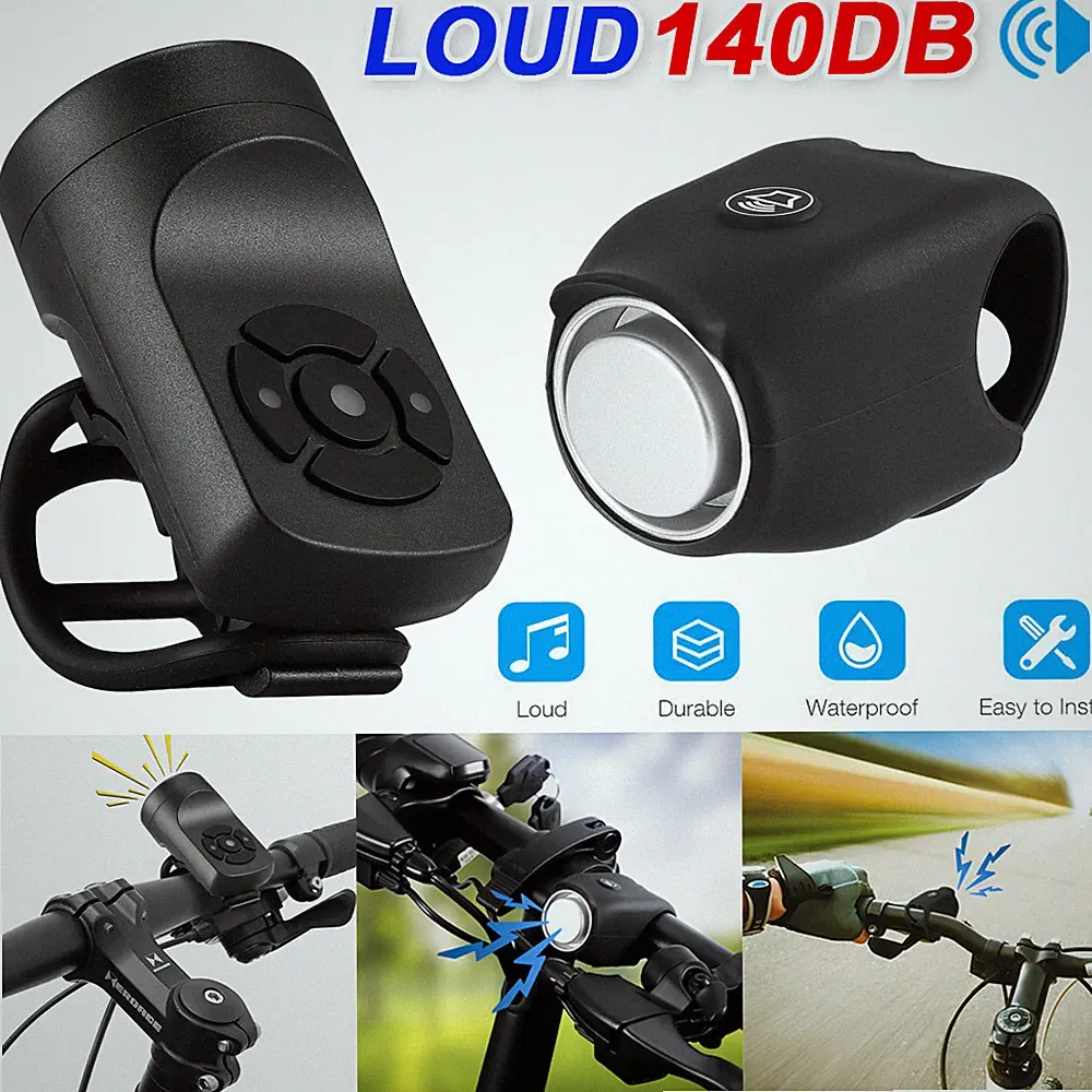 140db Loud Bicycle Rechargeable Electric Horn Mountain Bike MTB Handlebar Bell