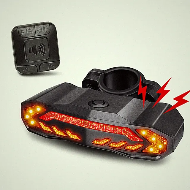 Anti-thief Rear Bike Light Led Bicycle Indicator Turn Signal Light + Remote USB