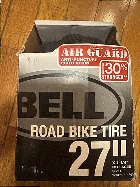 Bell 27 In. Road Bicycle Tire with Flat Defense 7107521 Bell Sports 7107521