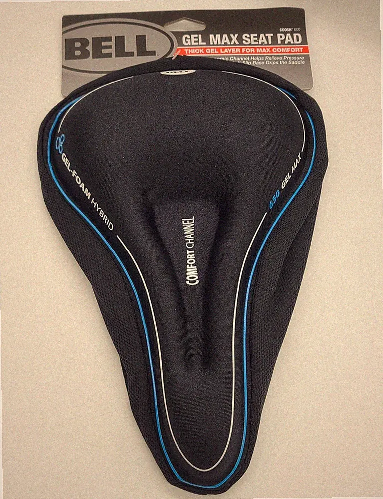 Bell 650 Gel Max Bike Seat Pad Black Comfort Channel Drawstring Close, NEW