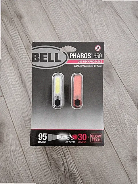 Bell Pharos 650 COB Bicycle Light Set NEW 95 LUMENS /USB