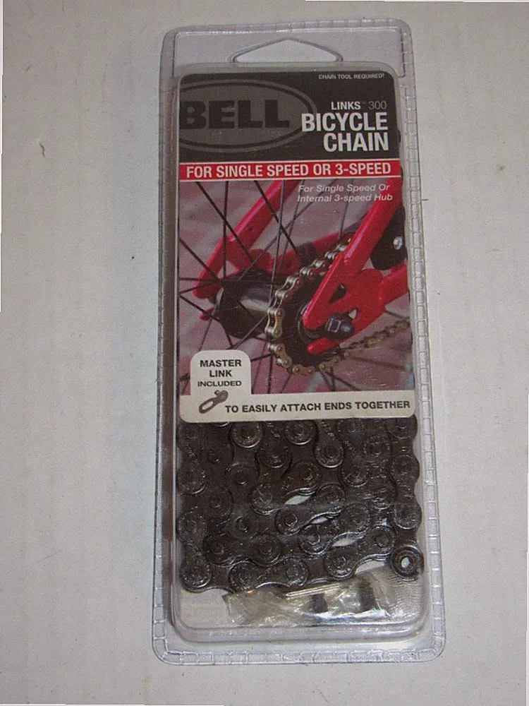 Bell Sports Links 300 BLACK Bicycle Chain For Single Speed Or 3-Speed 1/2"x1/8"