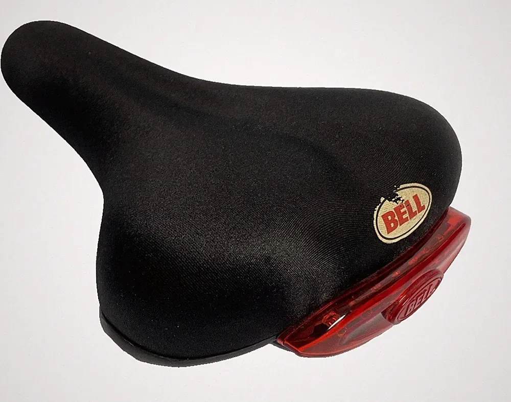 Bell Velo Extra Comfort Wide Bike Bicycle Soft Seat Red LED Blinking Light
