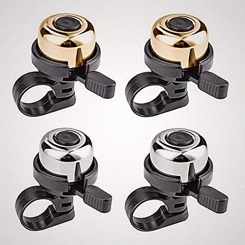 Bike Bell, 4 Pack Premium Bicycle Bell, Brass Bike Bells for Adults and Kids