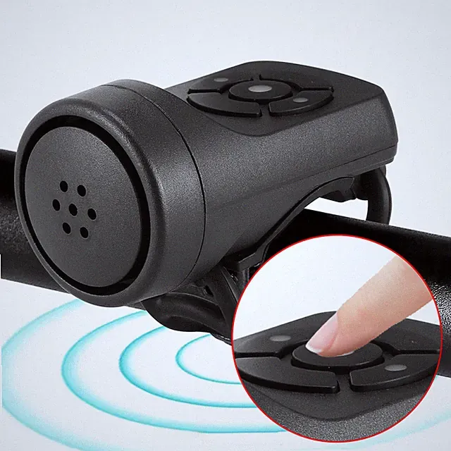 Bike Bell USB Rechargeable Bicycle Motorcycle Electric Horn Loud Bell 4 Modes
