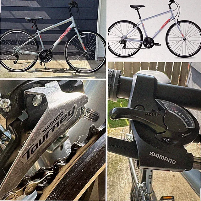 Marin Larkspur CS1 Sports Hybrid Bike LARGE Silver Series 1 6061 Aluminum Frame