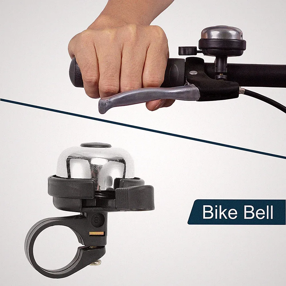 MTB Mountain Bike Road Bike Bicycle Trigger Bell Loud Sound Horn Silver Tone