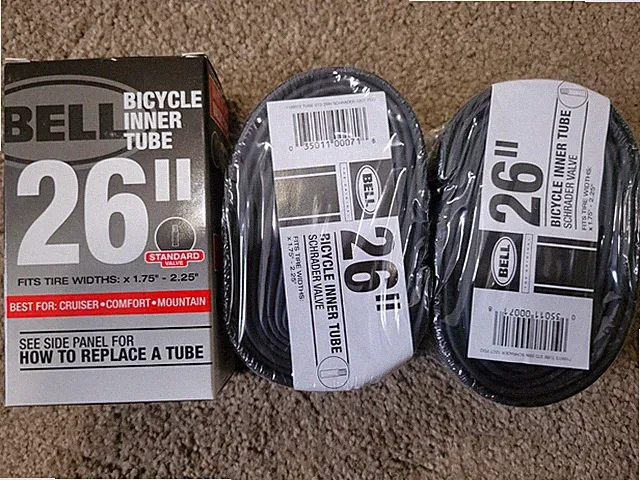 new Bell 26 inch inner tubes pair set 1.75-2.25 bmx mountain hybrid bike bicycle