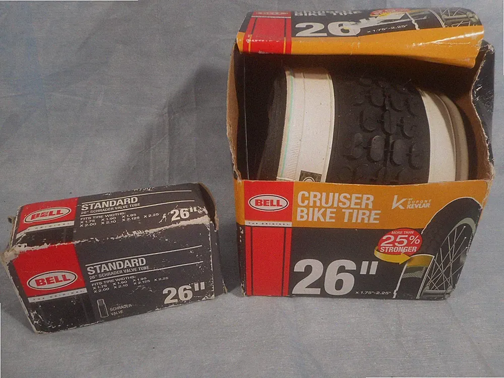 New Bell Cruiser Bike 26" DuPont Kevlar Bicycle Tire 26” X 1.75" - 2.25" w/tube