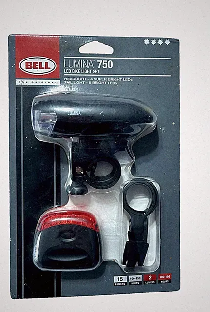 NEW Bell Sports Lumina 750 Bike Light Set Headlight and Tail Light (SH5)