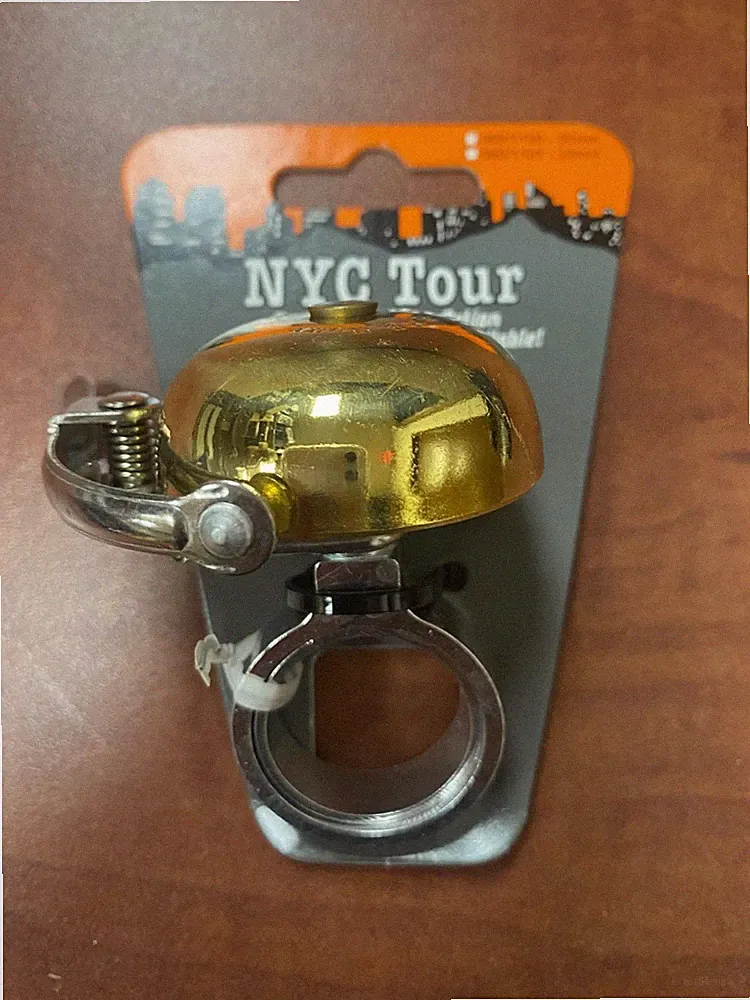 NYC Tour [4197] Action Bicycle USA Bike Bell Metal Gold Loud Ring 060/1104