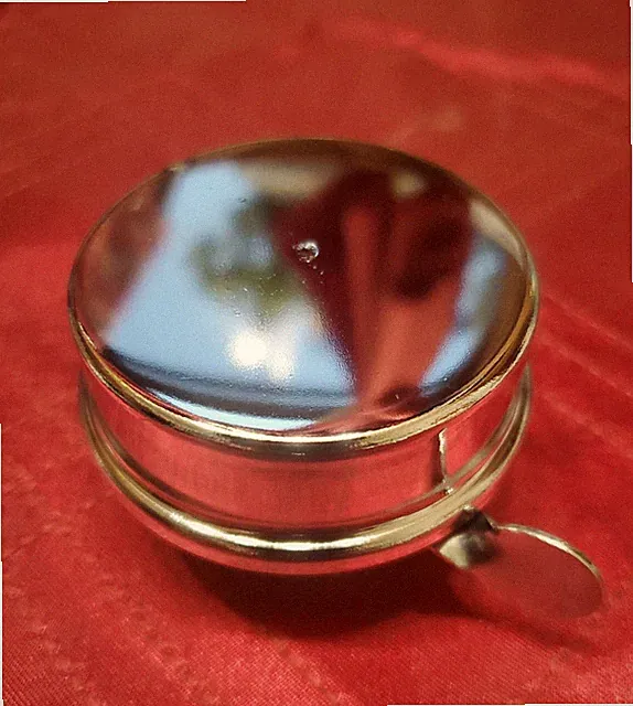 VINTAGE CHROME TRICYCLE BELL FOR 5/8" HANDLEBARS: ALL METAL WITH BEAUTIFUL CHIME